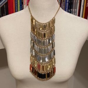 ELLA Gold & Silver Toned Chocker/ Necklace with Matching Earrings
